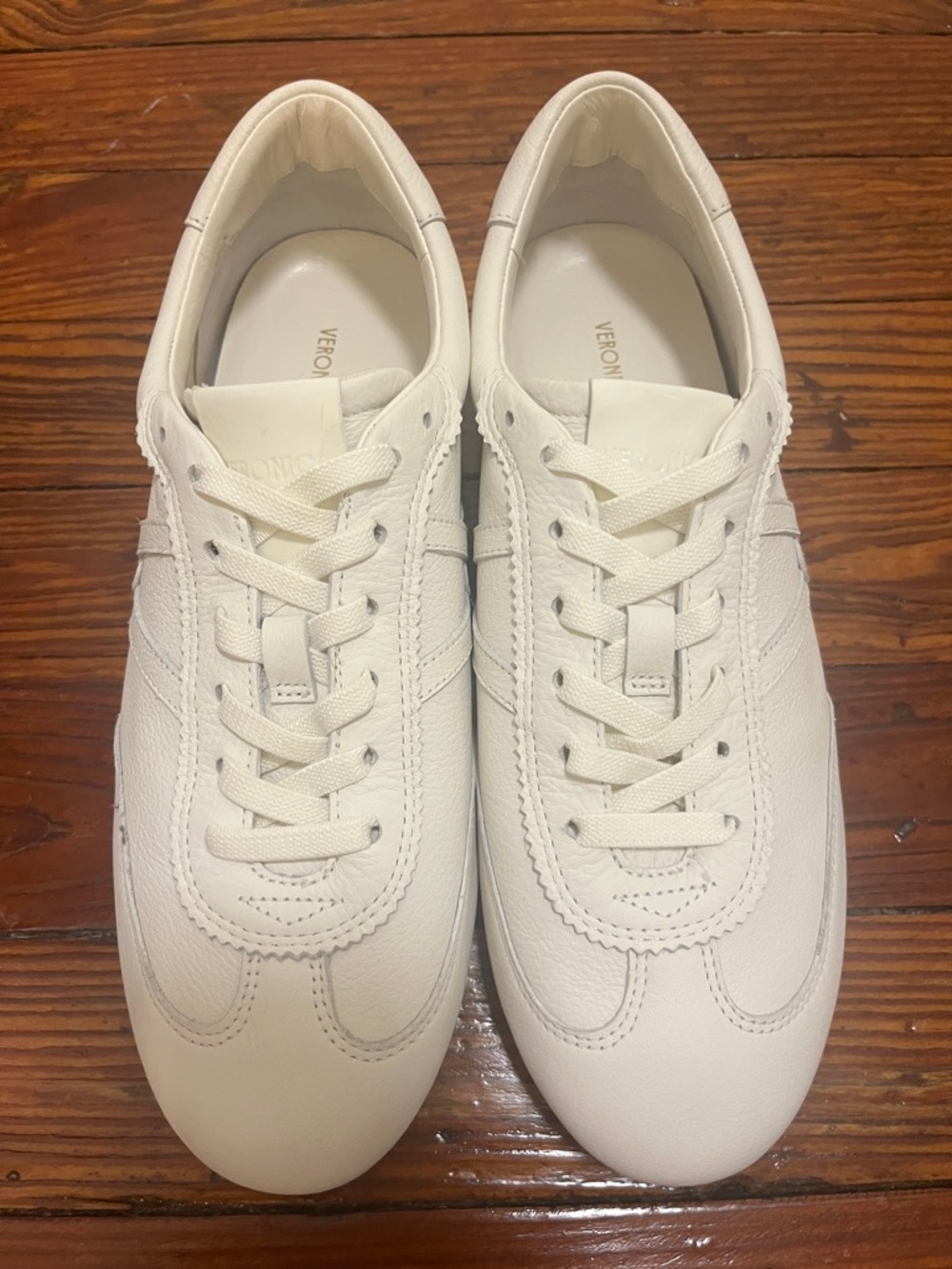 Veronica Beard Riviera Leather Sneaker - Coconut - Picture 7 of 9